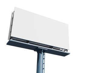 3d rendering illustration of empty billboard mockup with copyspace for placing advertisement