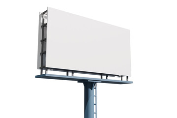 3d rendering illustration of empty billboard mockup with copyspace for placing advertisement