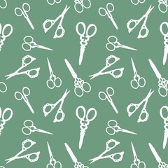 Doodle seamless scissors pattern for fabrics and linens and wrapping paper and hobbies and kids and clothes