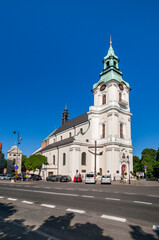 Fototapeta na wymiar Collegiate Basilica of the Assumption of the Blessed Virgin Mary. Kalisz, Greater Poland Voivodeship, Poland.