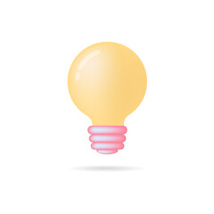 Light bulb of creative thinking ideas. Design 3D for business. Vector illustration