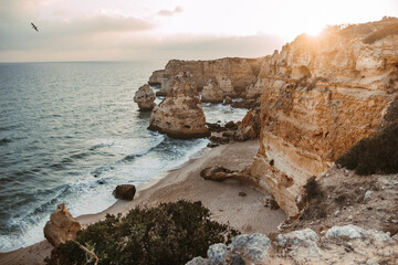 Portugal Algarve, Praia da Marinha, Atlantik