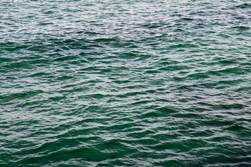 Dark ocean surface covered with waves.