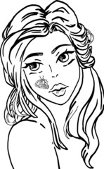 girl with a butterfly