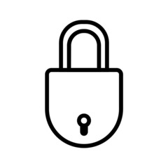 Black line icon for Lock