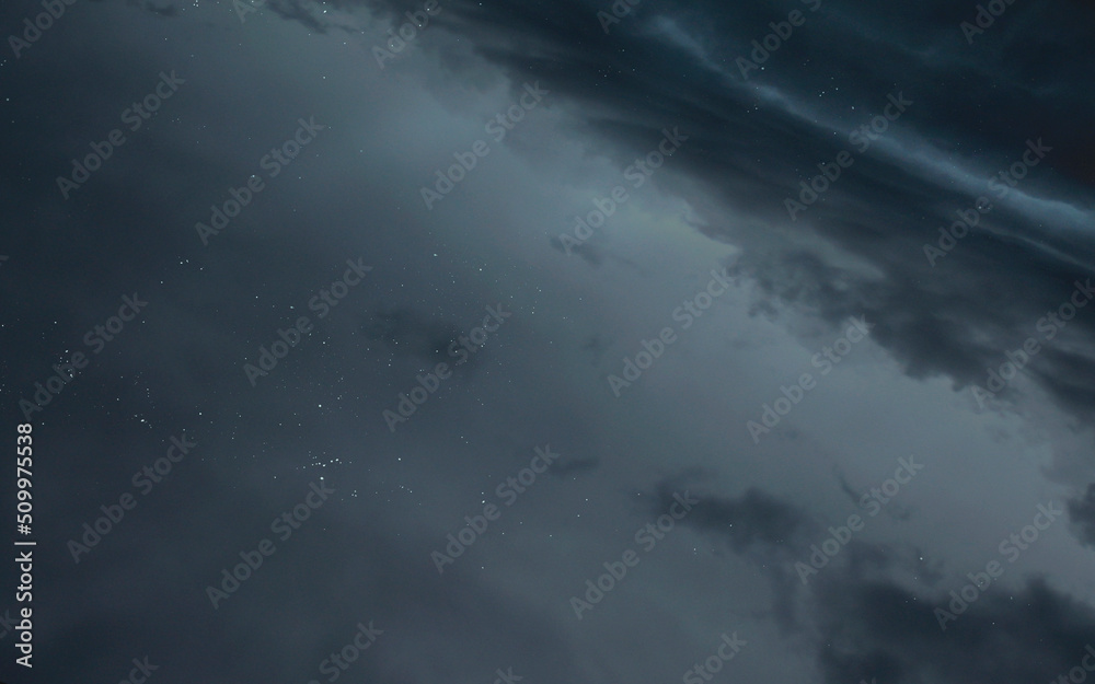 Wall mural 3d illustration of endless space in 5k resolution image. 5k realistic science fiction art. elements 