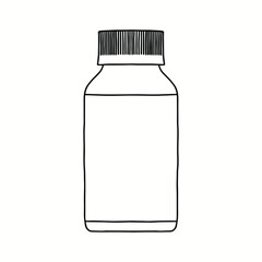 Pill bottle. The pill bottle medicine, photo isolated background. Realistic plastic bottle. Mock Up Template. Vector illustration.