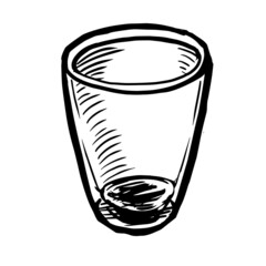 shot glass vector illustration on white background