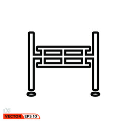 Icon vector graphic of volleyball net