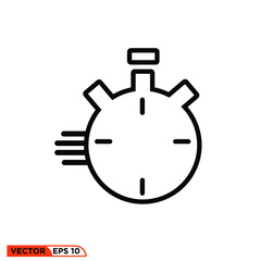 Icon vector graphic of stopwatch