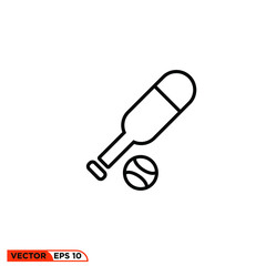 Icon vector graphic of baseball