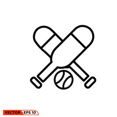 Icon vector graphic of baseball