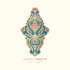 Luxury pattern on a white background. Vector mandala template. Golden design elements. Traditional Turkish, Indian motifs. Great for fabric and textile, wallpaper, packaging or any desired idea.