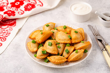 Dumplings, filled with mashed potatoes.
