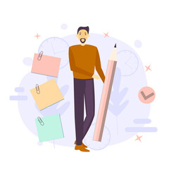 Fototapeta premium Productivity vector illustration. Effective time management elements for your design. Planning tasks, activities, schedules, working time. Characters people at work.