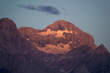 Sunrise over Triglav mountain