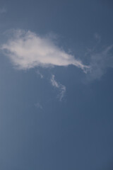 Blue sky background with clouds.