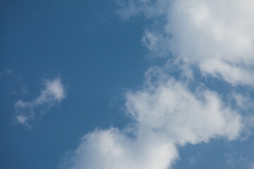 Blue sky with clouds.