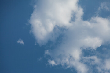 Blue sky with clouds.