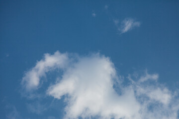 Blue sky with clouds.