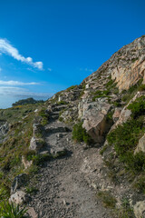 Wandering the paths of the Howth Peninsula, rocky seashore, powerful cliffs and scenery, Howth, Dublin, Ireland