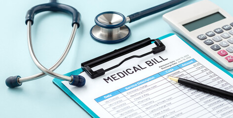 Medical bill concept