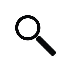 Search icon. Magnifying glass icon, vector magnifier for loupe sign.