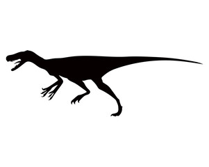 Dinosaurs of the Jurassic period. Silhouettes of different dinosaurs. Vector dinosaurs.