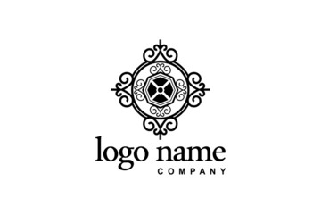 Fototapeta premium Elegant Luxury Line Pattern Logo design inspiration