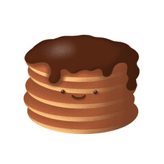 pancakes with chocolate 