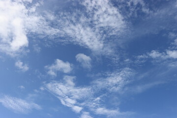 Blue sky with clouds - natural background 