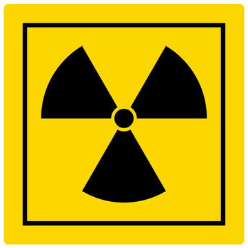 Radiation Hazard Sign. Symbol of radioactive threat alert. 