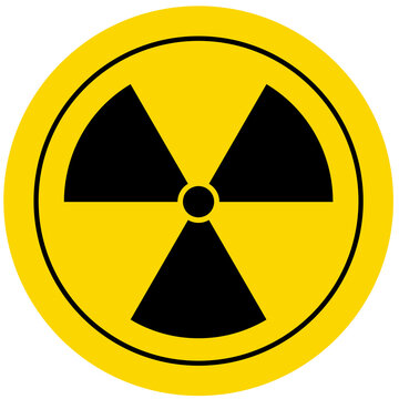 Radiation Hazard Sign. Symbol of radioactive threat alert. 