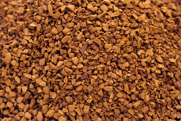 Instant coffee for background. close up