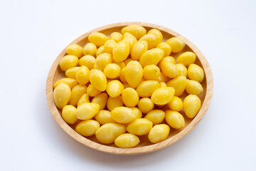 Ginkgo nut in wooden plate