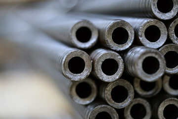 stack of metal pipes