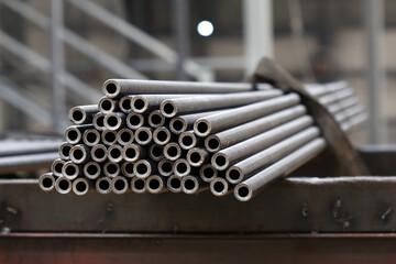 stack of metal pipes