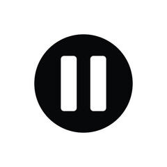 Pause icon. Pause button media sign isolated for apps and websites
