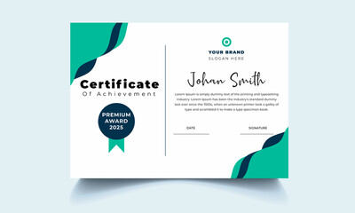 Certificate of Appreciation template, certificate of achievement, awards diploma template - obrazy, fototapety, plakaty