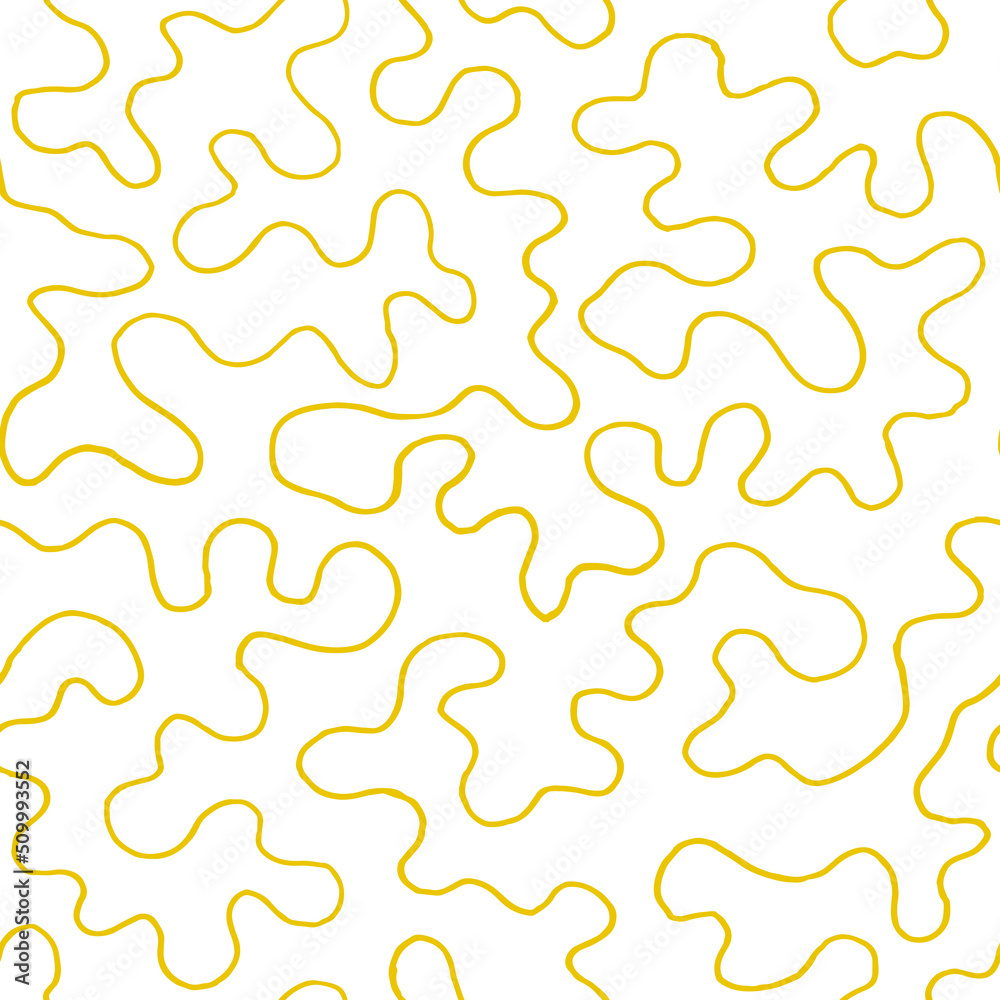 Aufkleber seamless pattern with hand drawn curves