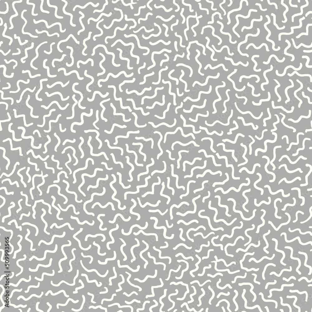 Poster seamless pattern with hand drawn curves