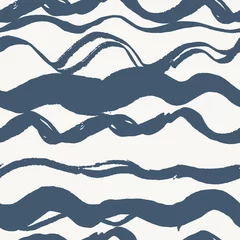 Foto auf Alu-Dibond Seamless stylish pattern with hand drawn waves © magnia