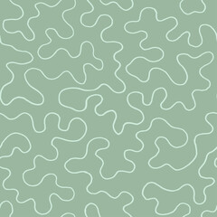 Seamless pattern with hand drawn curves