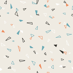 Seamless minimalistic pattern with triangles