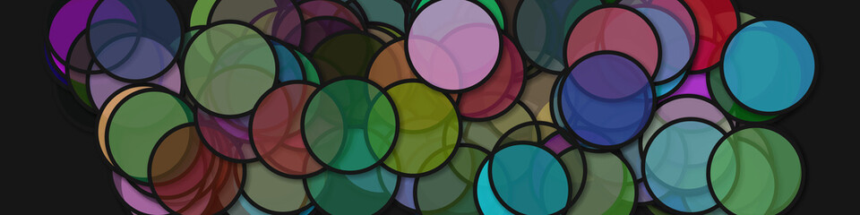 Fototapeta premium Circles with shadows generative art background art illustration