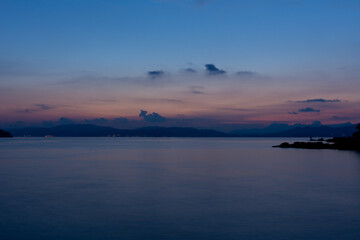 Fototapeta premium Blue hour view on the island of Langkawi