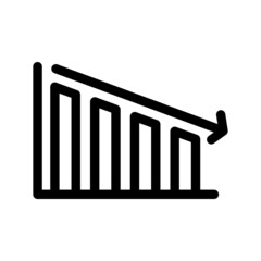 Loss Chart Icon Vector Symbol Design Illustration