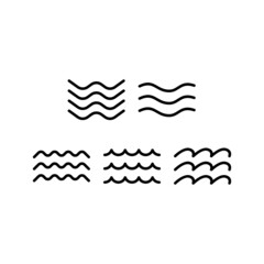 Wave Icon Set Vector Symbol Design Illustration