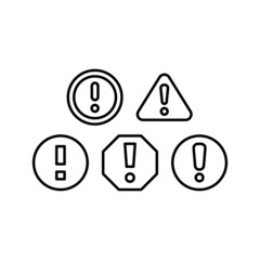 Error Icon Set Vector Symbol Design Illustration