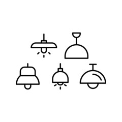 Lamp Icon Set Vector Symbol Design Illustration